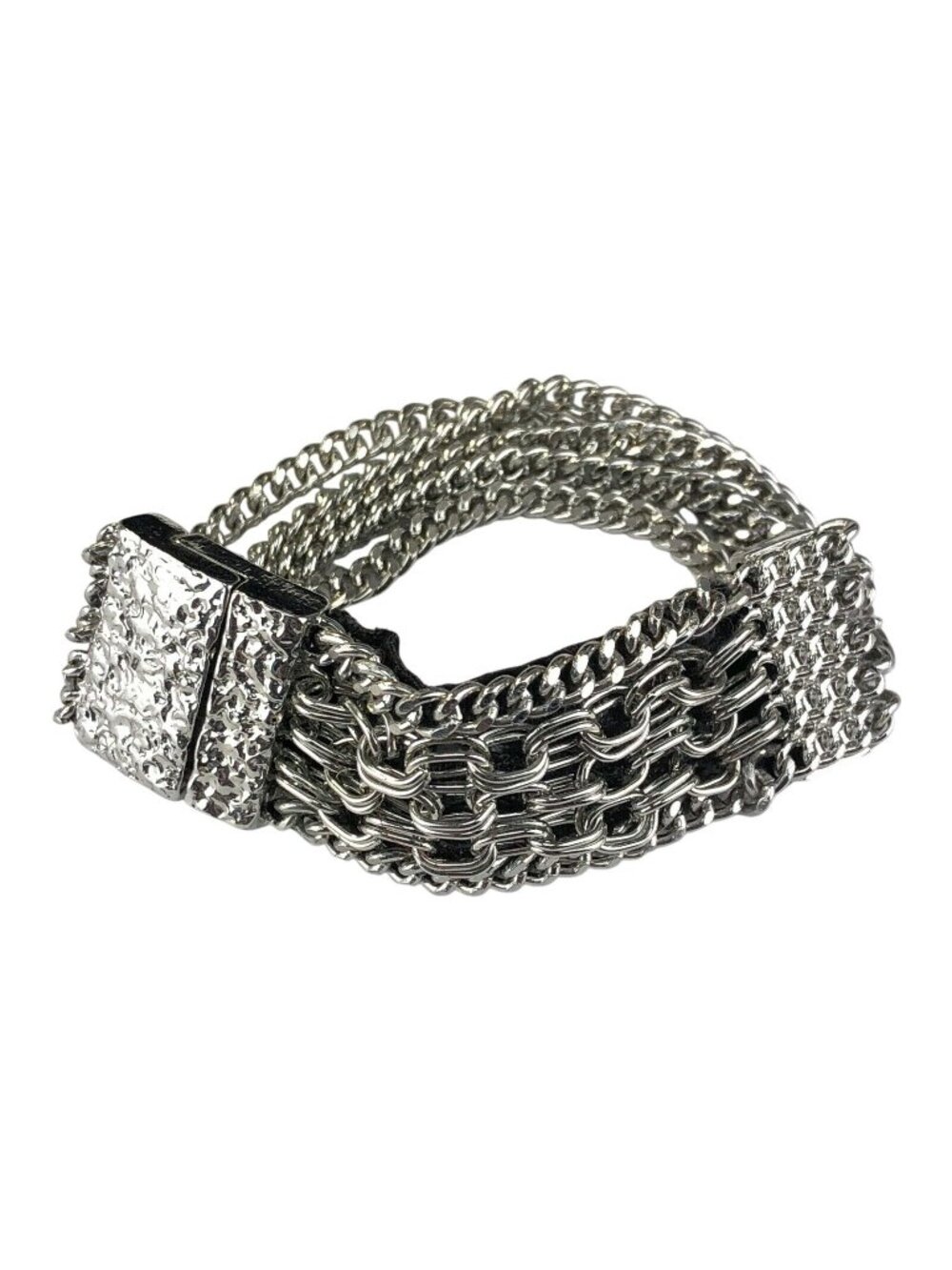 Vera Wang Dark Silver Tone Magnetic Chain Bracelet - Picture 1 of 6